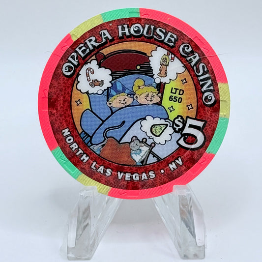 Opera House Casino N. Las Vegas Nevada 2001 'Christmas' LE $5 Casino Chip