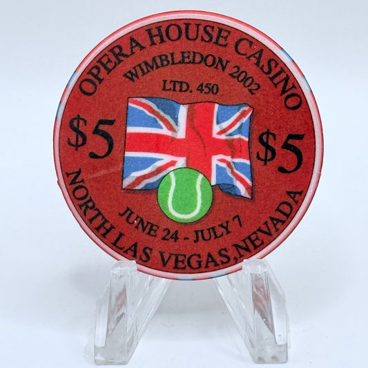 Opera House Casino N. Las Vegas Nevada 2002 'Wimbledon' LE $5 Casino Chip E1748