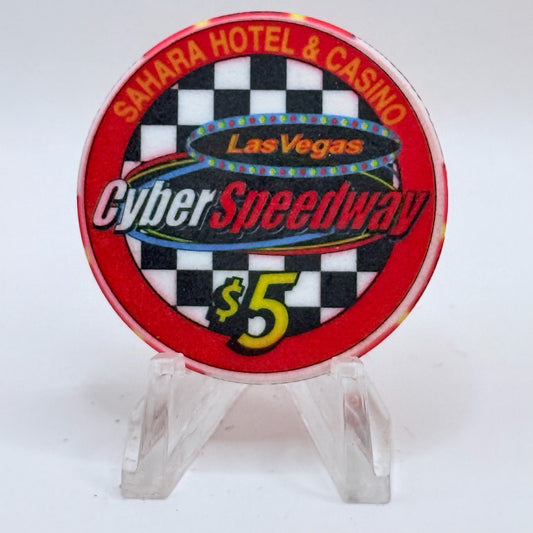 Sahara Las Vegas Nevada 2000 'NASCAR Cyber Speedway' LE $5 Casino Chip V5471