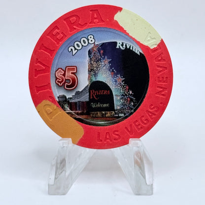 Riviera Las Vegas Nevada 2008 $5 Casino Chip E8332