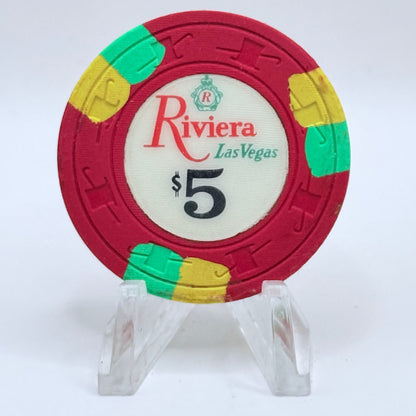 Riviera Las Vegas Nevada 1980 $5 Casino Chip N2063