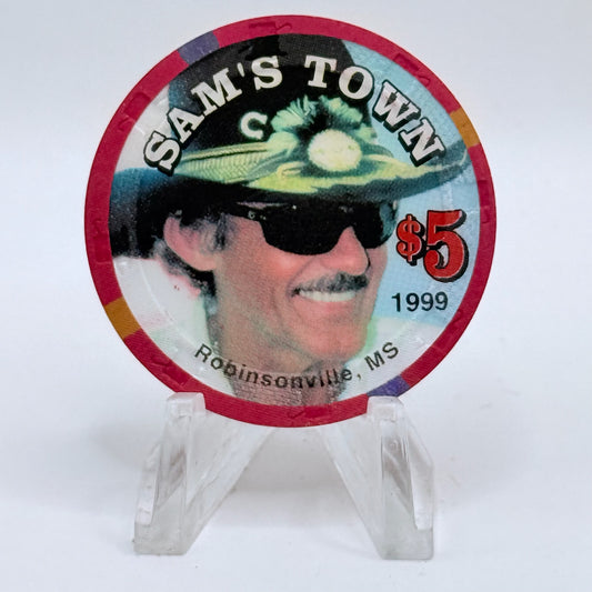Sam's Town Tunica Mississippi 1999 'Richard Petty NASCAR' LE $5 Casino Chip