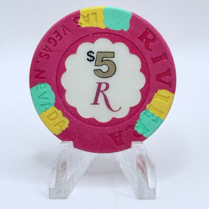 Riviera Las Vegas Nevada 1992 $5 Casino Chip N2027
