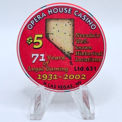Opera House Casino N. Las Vegas Nevada 2002 LE $5 Casino Chip V9266