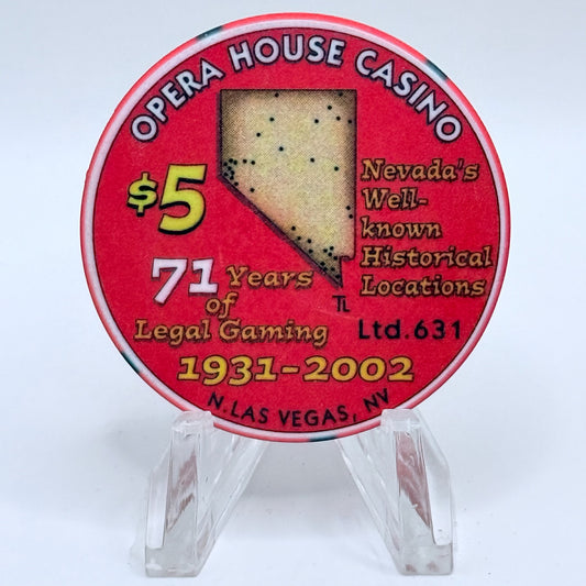 Opera House Casino N. Las Vegas Nevada 2002 LE $5 Casino Chip V9266