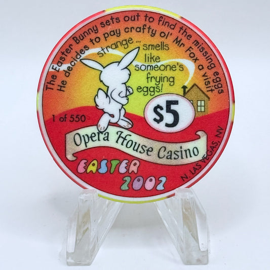 Opera House Casino N. Las Vegas Nevada 2002 'Easter' LE $5 Casino Chip V9267