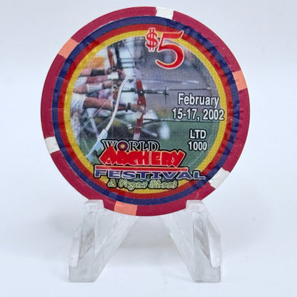 Riviera Las Vegas Nevada 2002 'World Archery Festival' LE $5 Casino Chip V9638