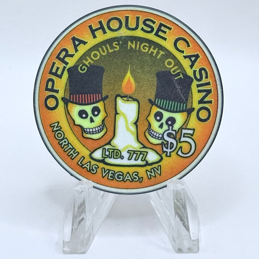 Opera House Casino N. Las Vegas Nevada 1999 'Ghouls Night Out' LE $5 Casino Chip V5148