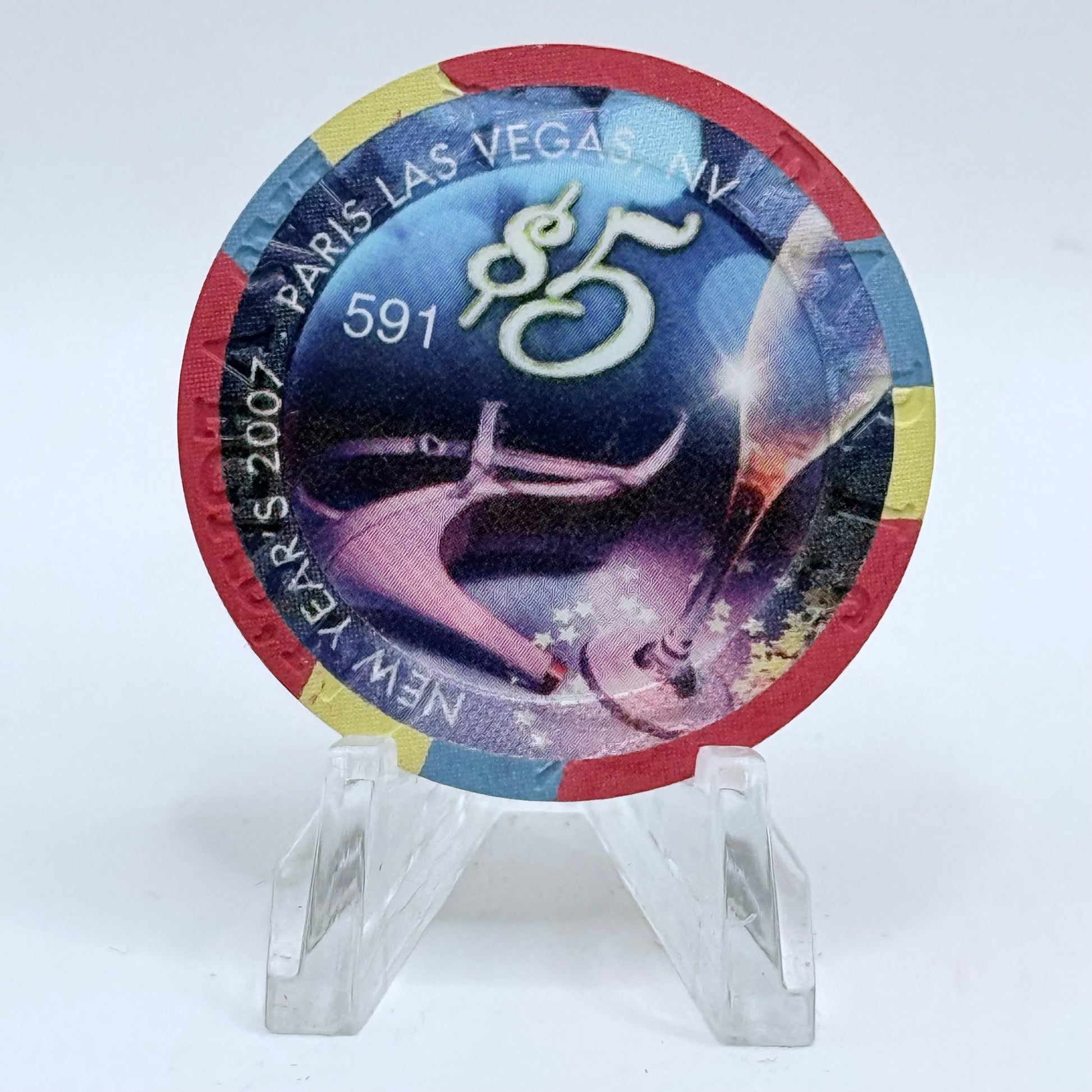 Paris Las Vegas Nevada 2007 LE $5 Casino Chip E8215