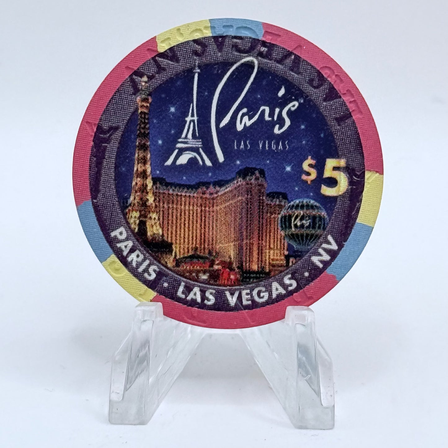 Paris Las Vegas Nevada 2007 LE $5 Casino Chip E8215
