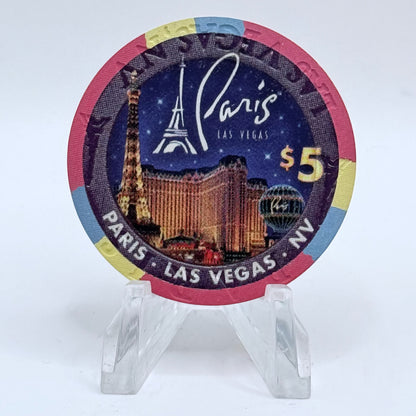 Paris Las Vegas Nevada 2007 LE $5 Casino Chip E8215