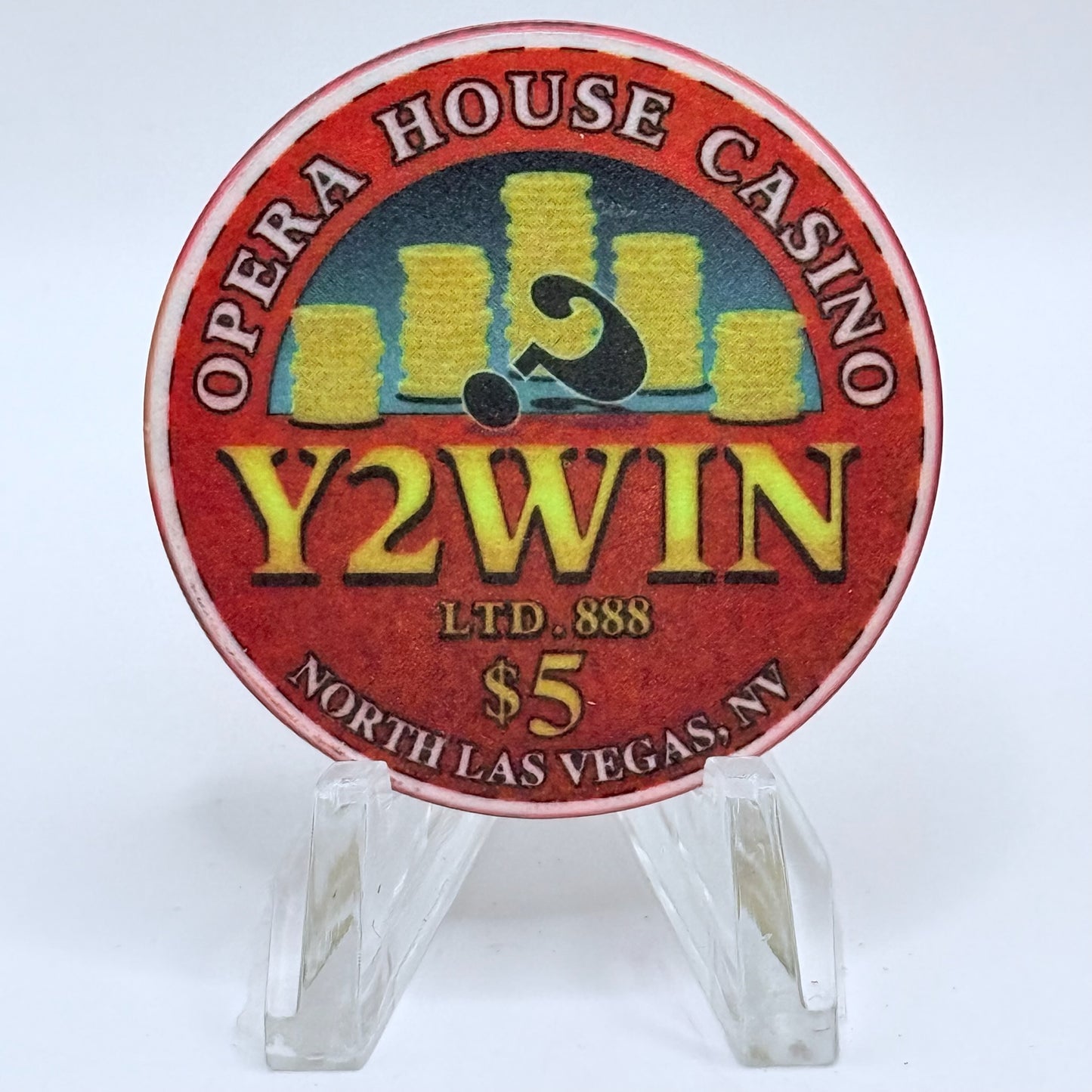 Opera House Casino N. Las Vegas Nevada 1999 'Y2WIN, Because it's a New Millennium' LE $5 Casino Chip V5150