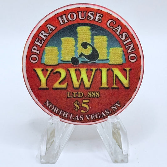 Opera House Casino N. Las Vegas Nevada 1999 'Y2WIN, Because it's a New Millennium' LE $5 Casino Chip V5150