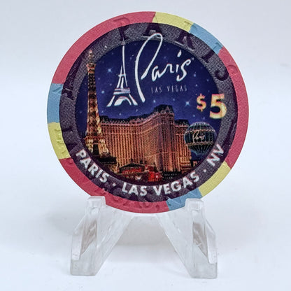 Paris Las Vegas Nevada 2007 'July 4th' LE $5 Casino Chip E6334