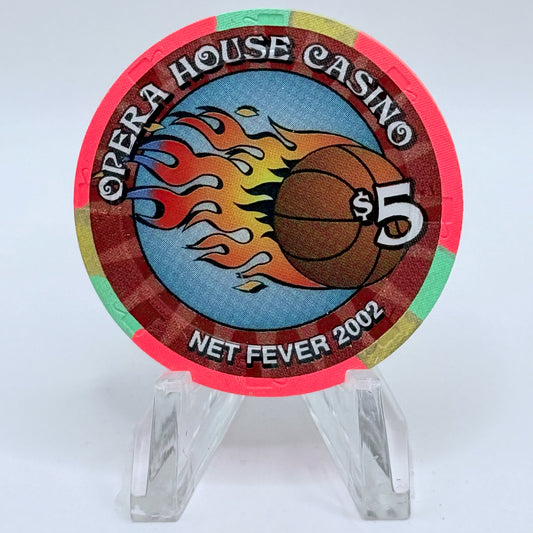 Opera House Casino N. Las Vegas Nevada 2002 'Net Fever' LE $5 Casino Chip V9785