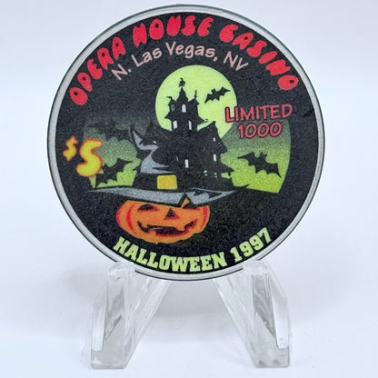 Opera House Casino N. Las Vegas Nevada 1997 'Halloween' LE $5 Casino Chip V1246