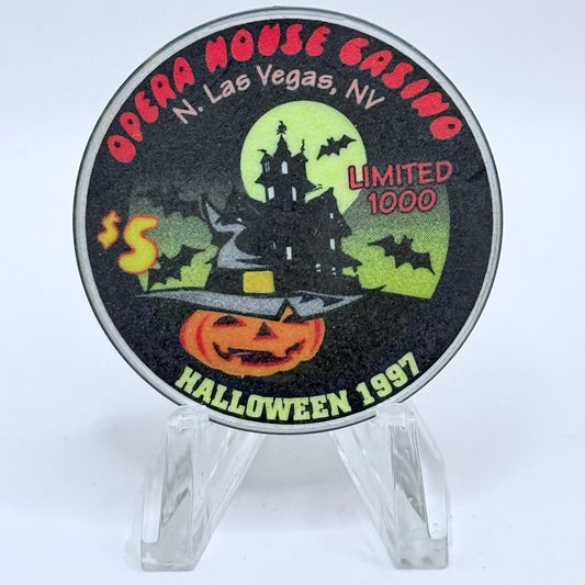 Opera House Casino N. Las Vegas Nevada 1997 'Halloween' LE $5 Casino Chip V1246