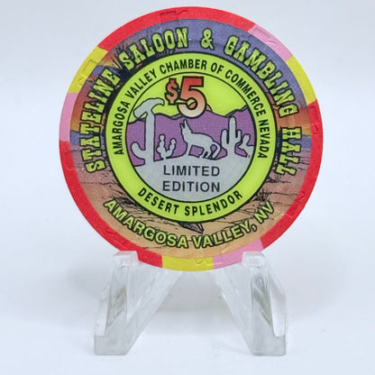 Stateline Saloon Amargosa Valley Nevada 1997 'Desert Splendor' LE $5 Casino Chip V1593