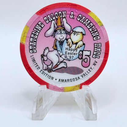 Stateline Saloon Amargosa Valley Nevada 1997 'Easter' LE $5 Casino Chip N9177