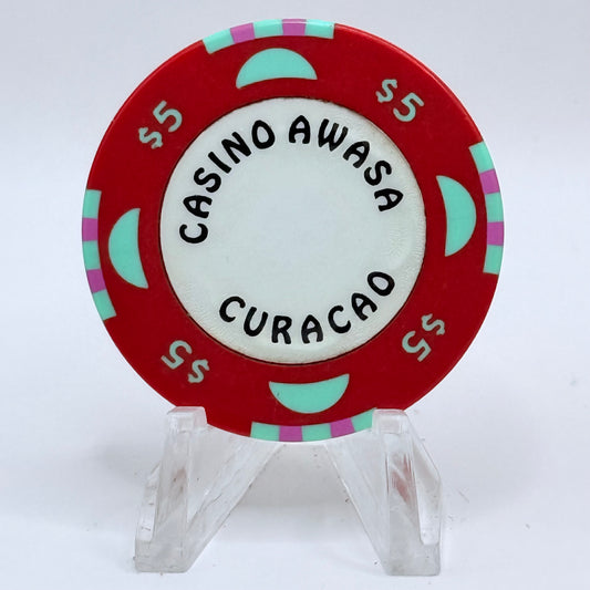 Casino Awasa Otrabanda Curacao Series 1 $5 Casino Chip