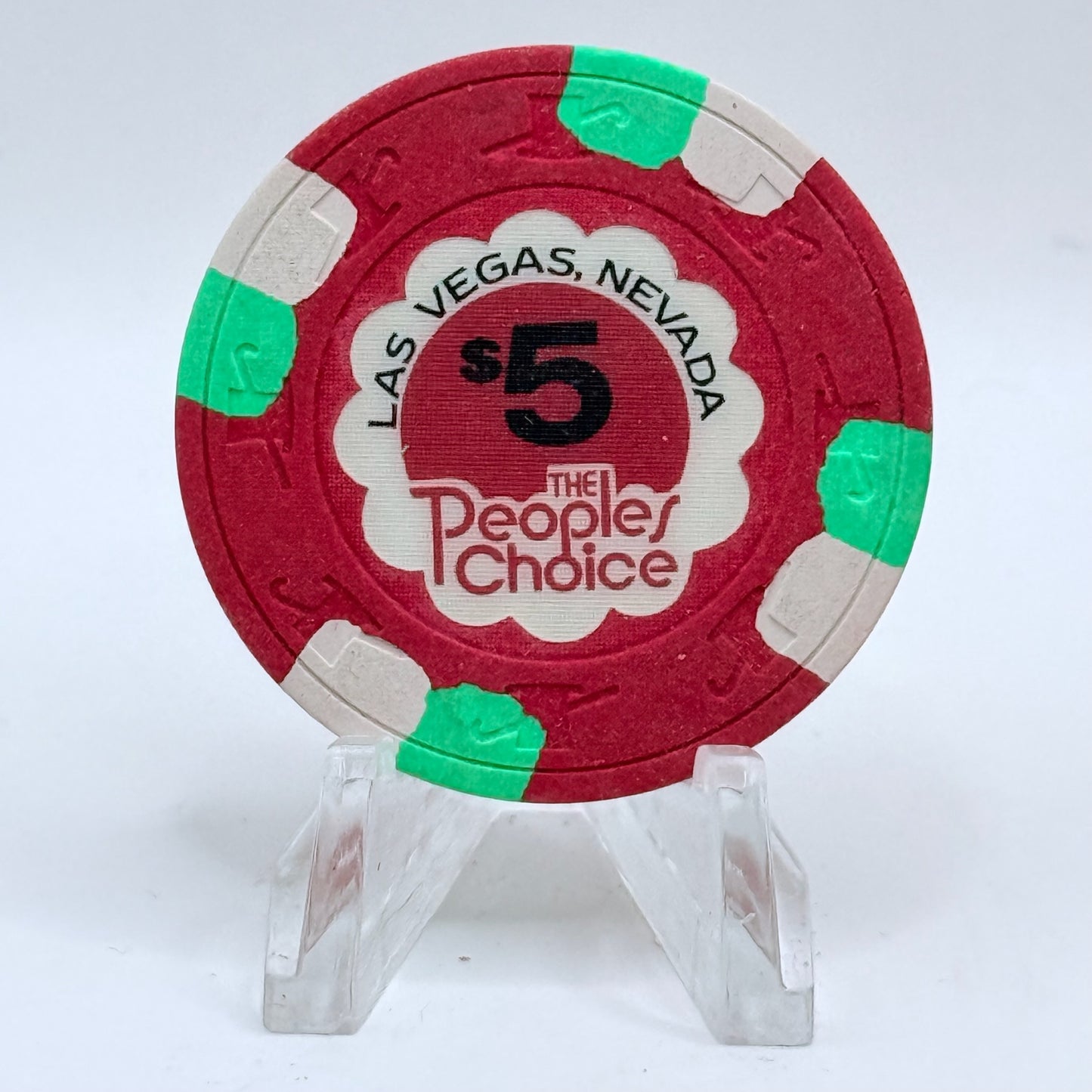 The Peoples Choice Las Vegas Nevada 1980 $5 Casino Chip N6222