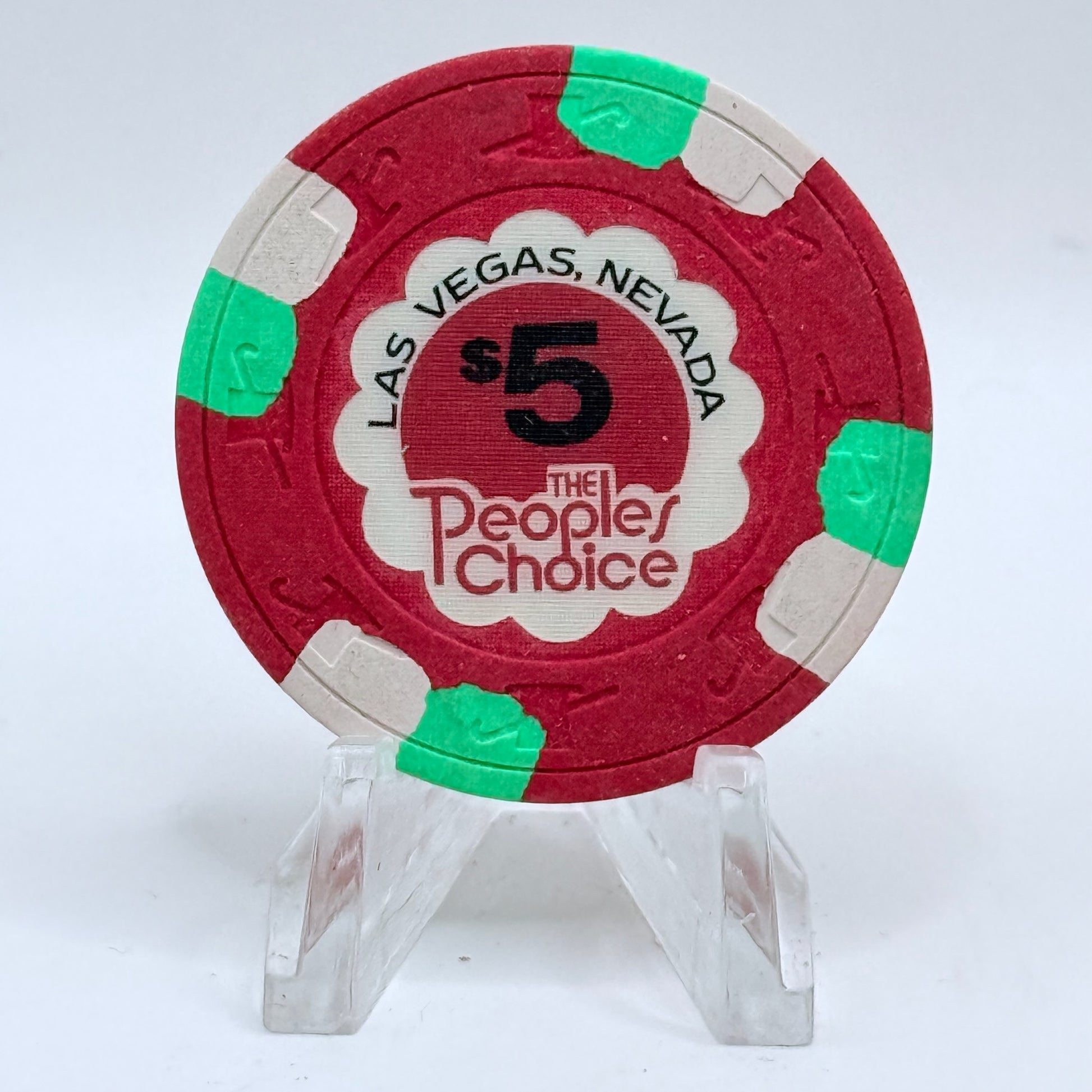 The Peoples Choice Las Vegas Nevada 1980 $5 Casino Chip N6222