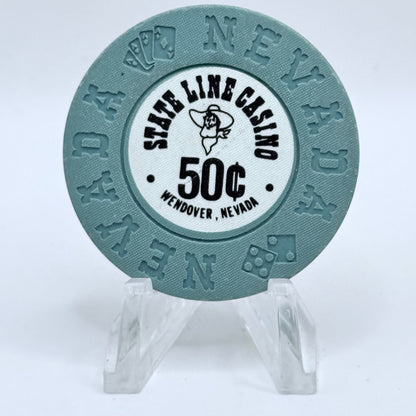 State Line Casino Wendover Nevada 1970 $0.50 Casino Chip N3357