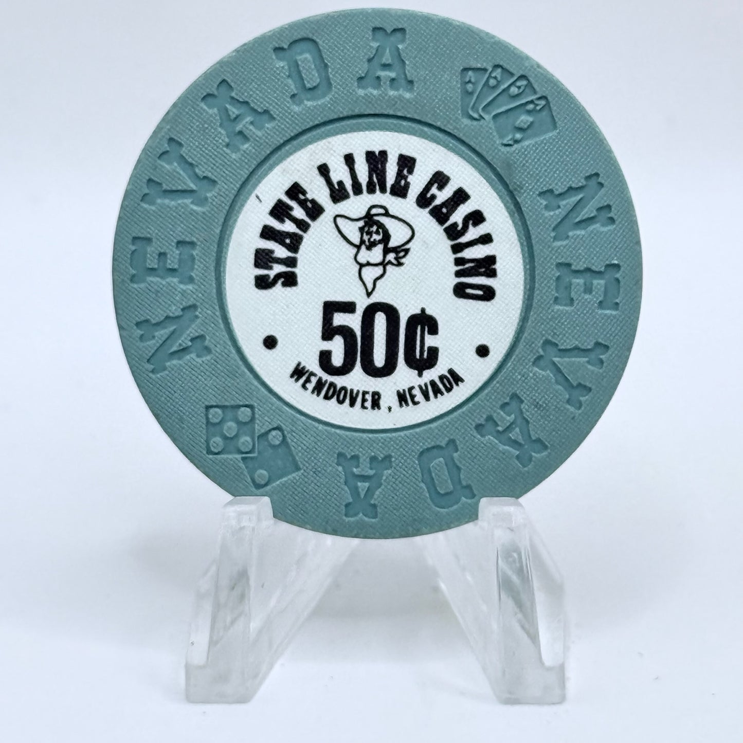 State Line Casino Wendover Nevada 1970 $0.50 Casino Chip N3357