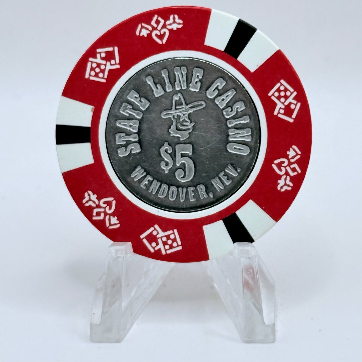 State Line Casino Wendover Nevada 1980 $5 Casino Chip N3355
