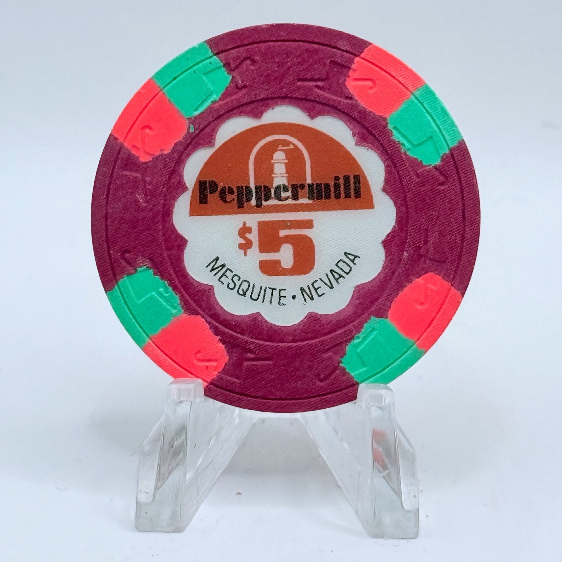Peppermill Mesquite Nevada 1981 $5 Casino Chip N3301
