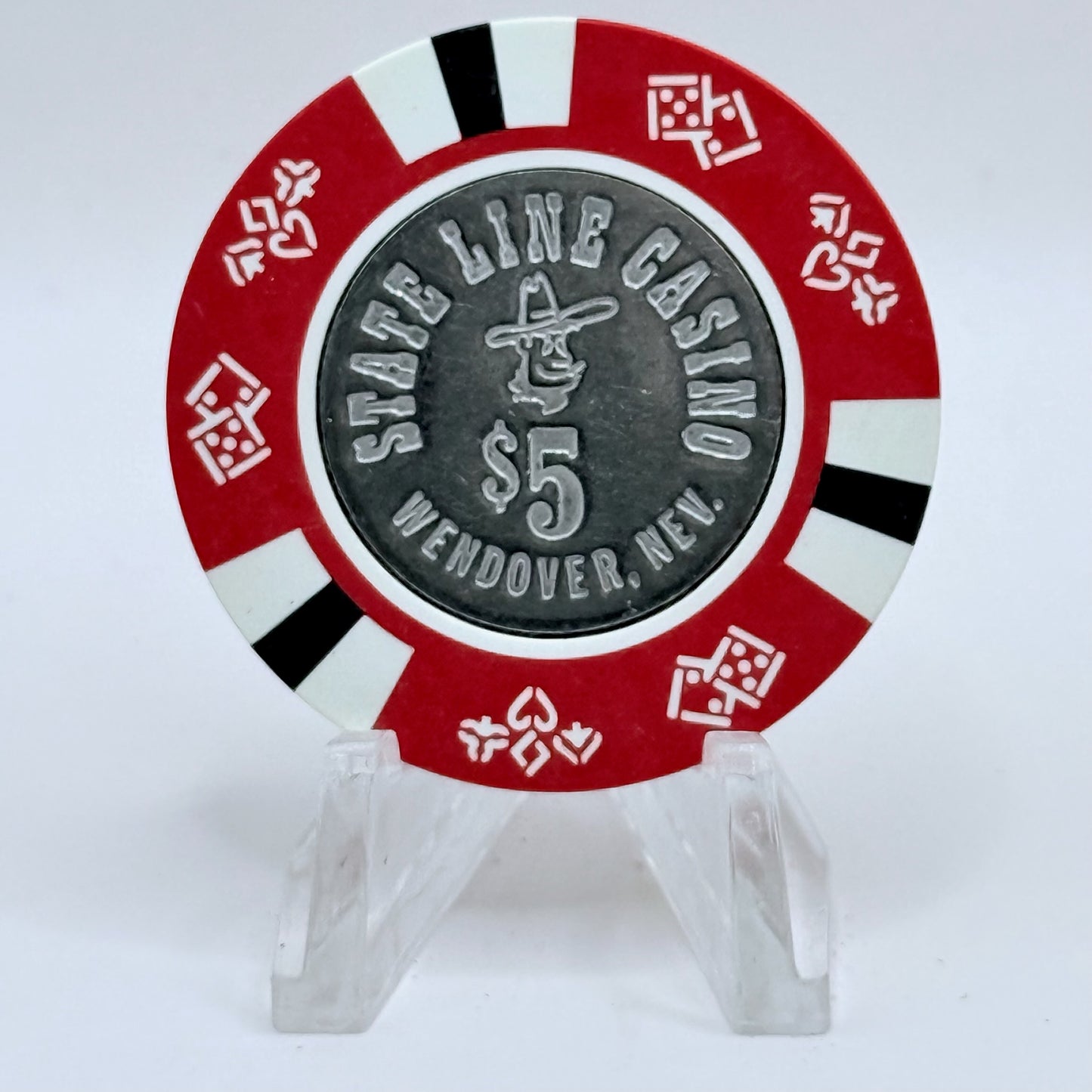 State Line Casino Wendover Nevada 1980 $5 Casino Chip N3355