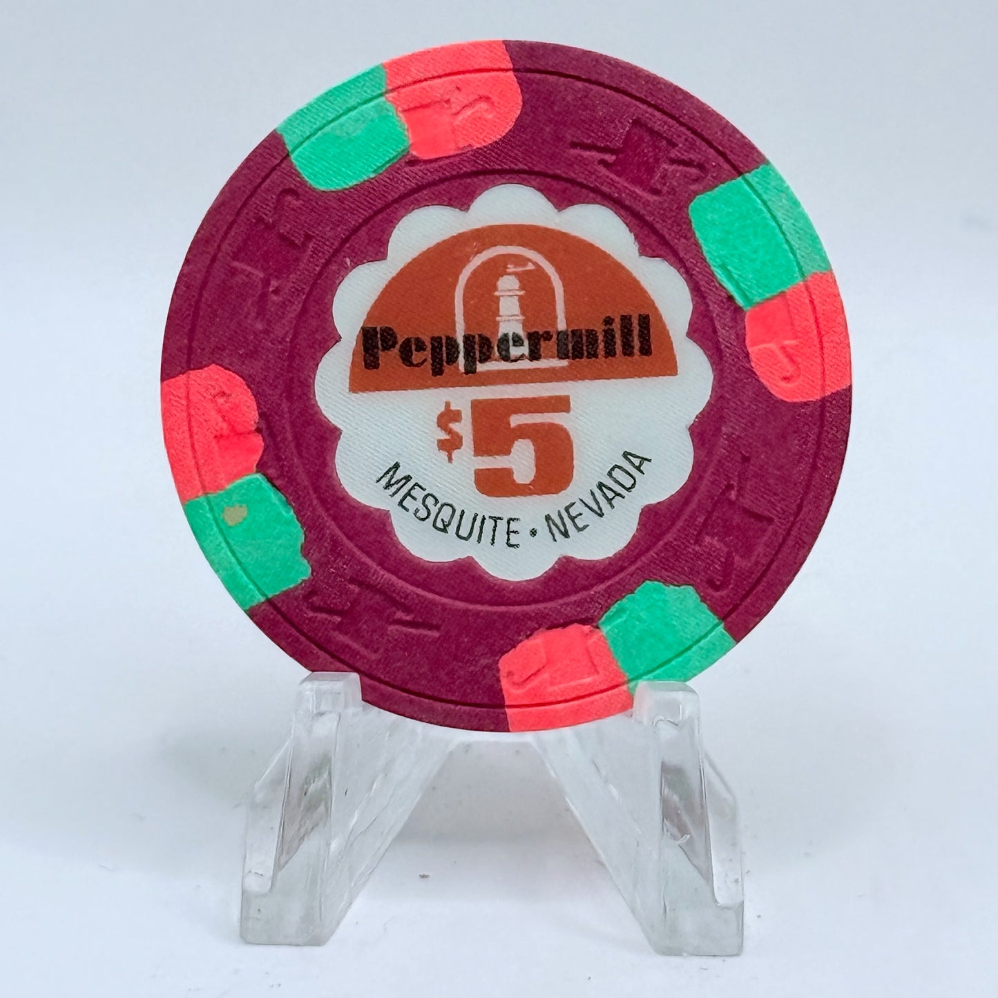 Peppermill Mesquite Nevada 1981 $5 Casino Chip N3301