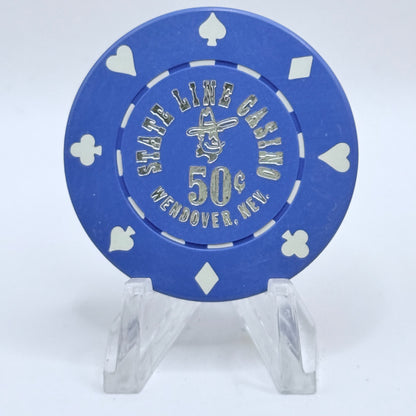 State Line Casino Wendover Nevada 1980 $0.50 Casino Chip N0259