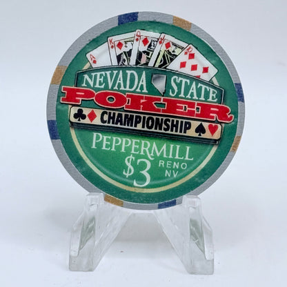 Peppermill Reno Nevada 2008 $3 Casino Chip E8590