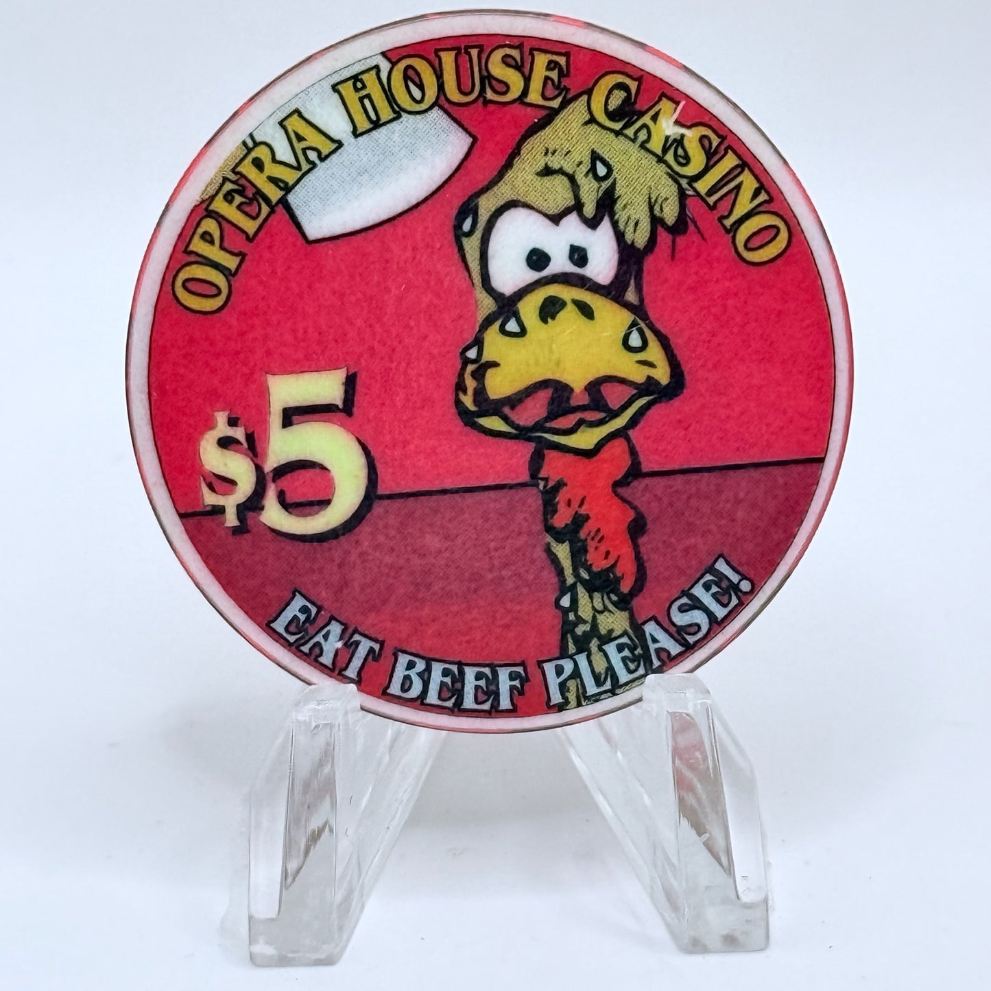 Opera House Casino N. Las Vegas Nevada 1996 'Thanksgiving' LE $5 Casino Chip N8892