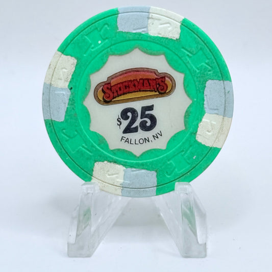Stockman's Fallon Nevada 1989 $25 Casino Chip N2644