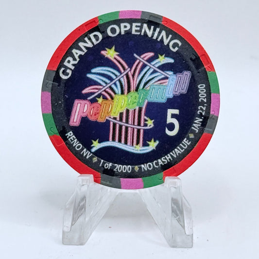 Peppermill Reno Nevada 2000 'Grand Opening' LE $5 NCV Casino Chip V5260