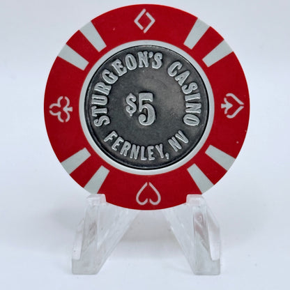 Sturgeon's Fernley Nevada 1989 $5 Casino Chip N0201