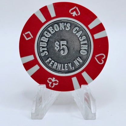 Sturgeon's Fernley Nevada 1989 $5 Casino Chip N0201