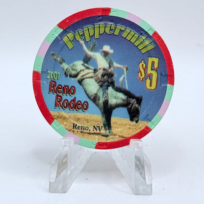 Peppermill Reno Nevada 2001 LE $5 Casino Chip V9499