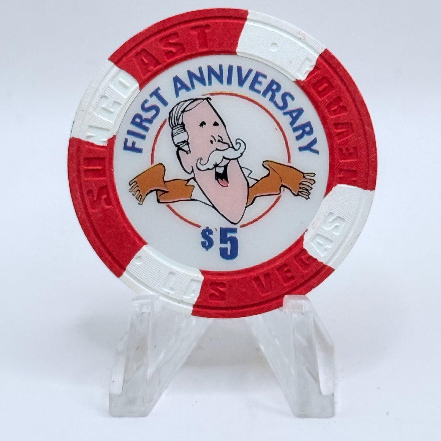Suncoast Las Vegas Nevada 2001 'First Anniversary' LE $5 Casino Chip V9869