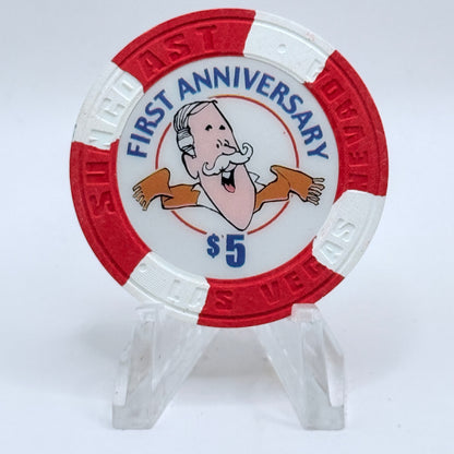 Suncoast Las Vegas Nevada 2001 'First Anniversary' LE $5 Casino Chip V9869