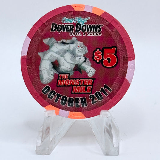 Dover Downs Hotel & Casino Dover Delaware 2011 'The Monster Mile' LE $5 Casino Chip