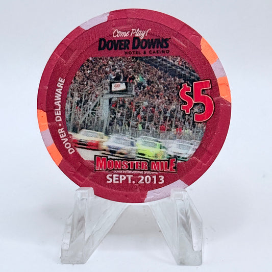 Dover Downs Hotel & Casino Dover Delaware 2013 'The Monster Mile' LE $5 Casino Chip