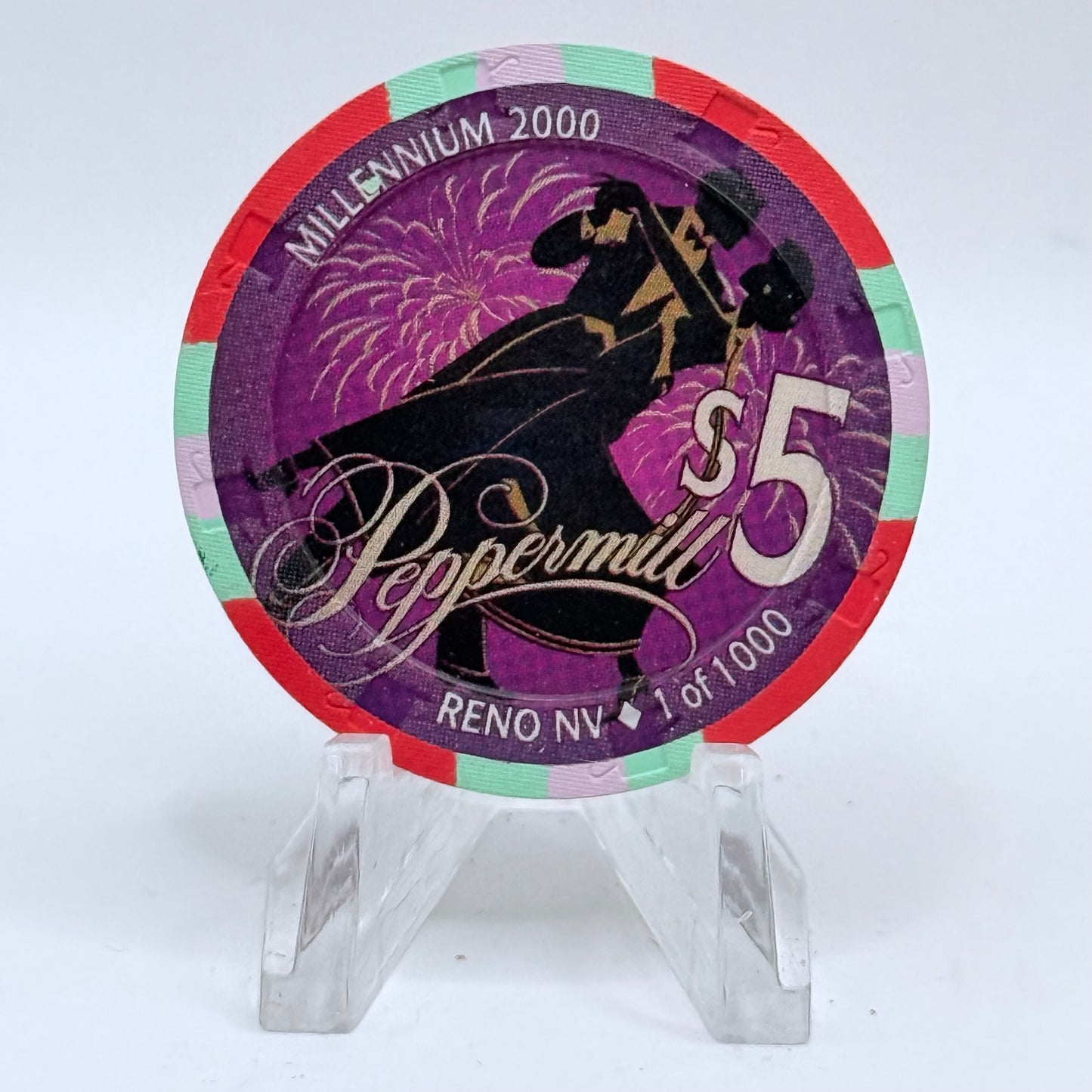 Peppermill Reno Nevada 2000 'Millennium' LE $5 Casino Chip V5262