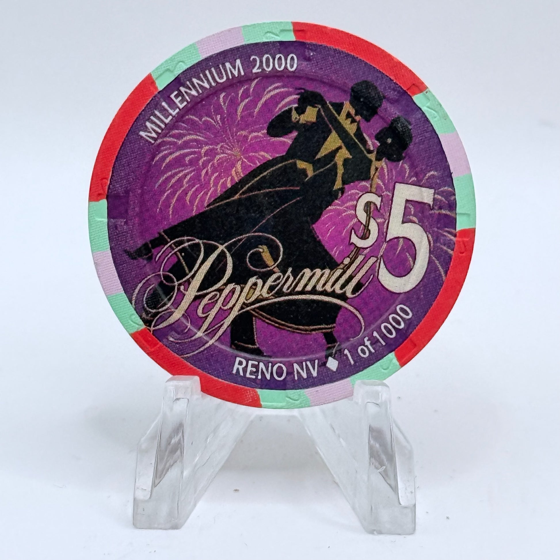 Peppermill Reno Nevada 2000 'Millennium' LE $5 Casino Chip V5262