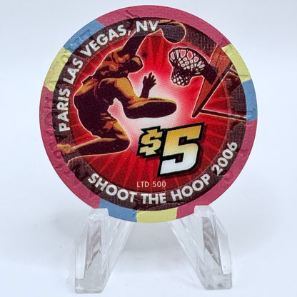 Paris Las Vegas Nevada 2006 'Shoot The Hoop' LE $5 Casino Chip E5292