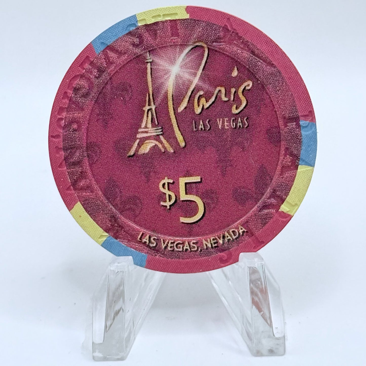 Paris Las Vegas Nevada 2006 'Shoot The Hoop' LE $5 Casino Chip E5292