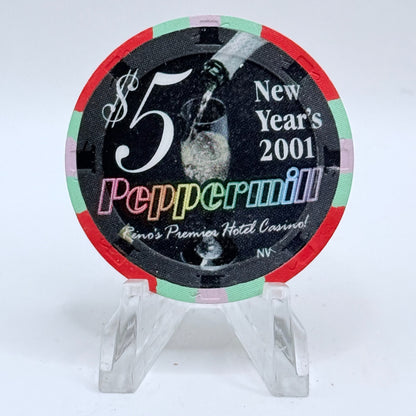 Las Vegas Club Las Vegas Nevada 2001 'New Year's Eve' LE $10 Casino Chip V6234