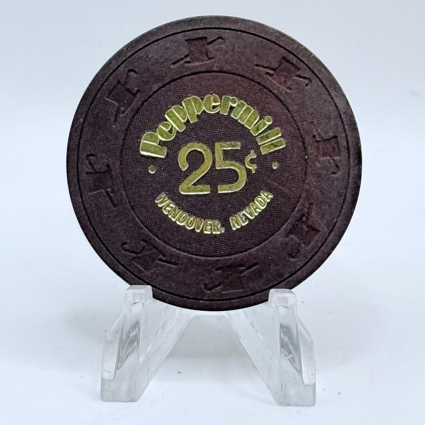 Peppermill Wendover Nevada 1985 $0.25 Casino Chip N3090